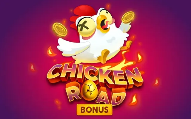 Banner Chicken Road Bonus cu găina printre flăcări